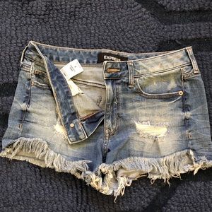 Express blue jeans shorts